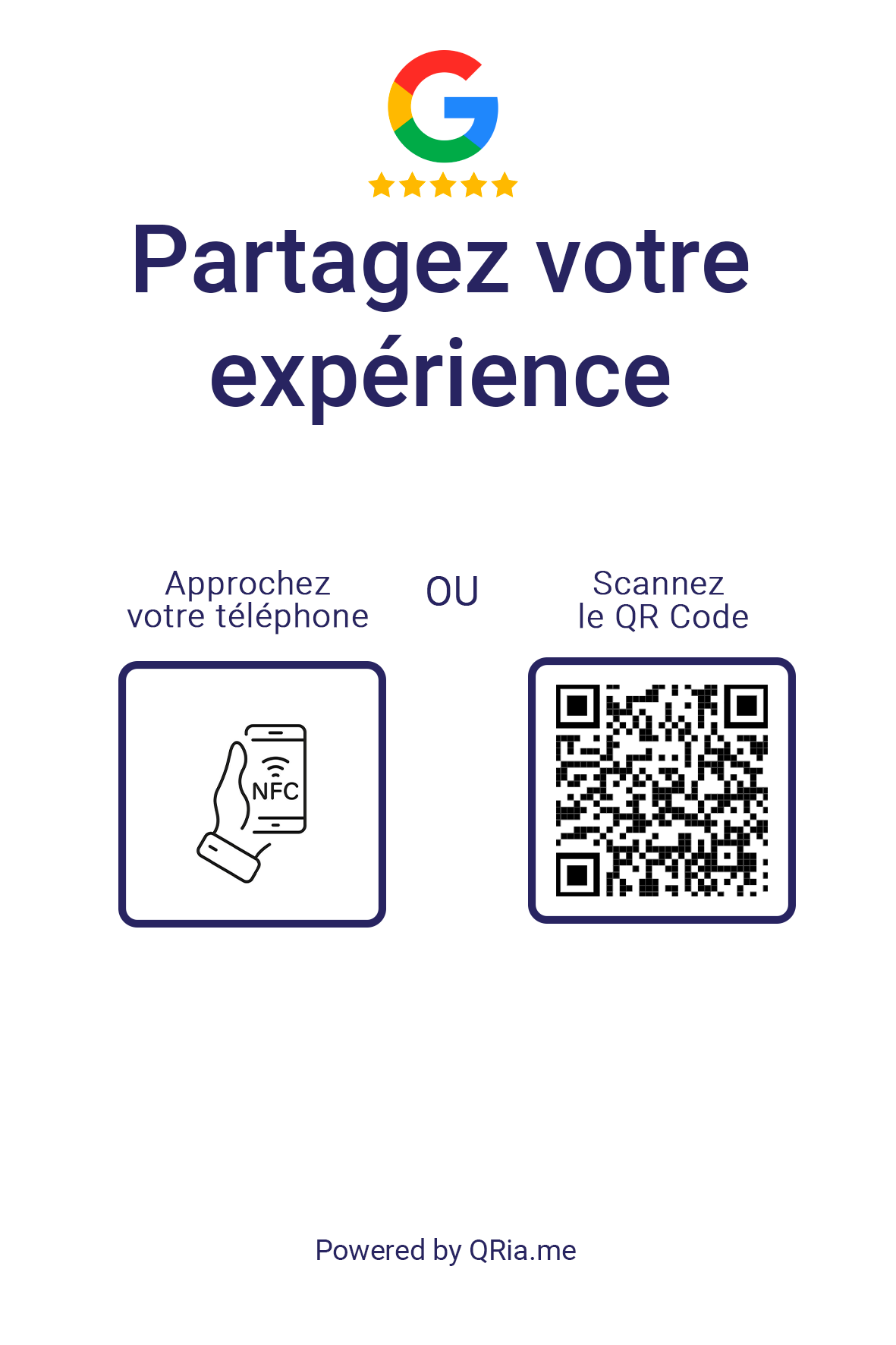 Exemple de support physique avec QR Code